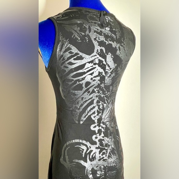 Killstar | Chaos Bone Crush | Skeleton Dress | Goth Punk Metal | XS - Picture 5 of 7